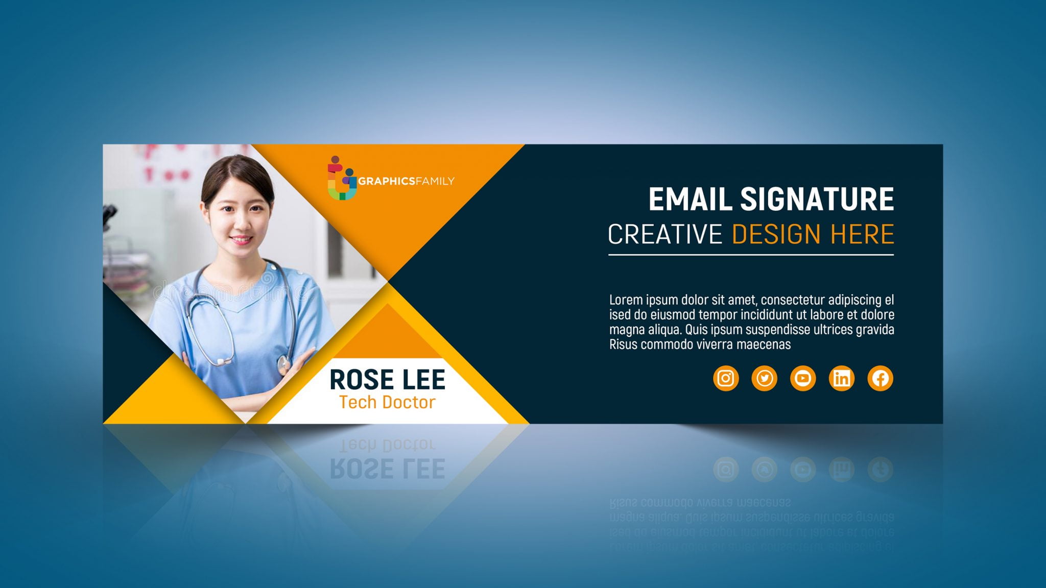 Editable Email Signature Design in GraphicsFamily