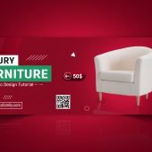Editable Furniture Store Advertising Banner Design Template