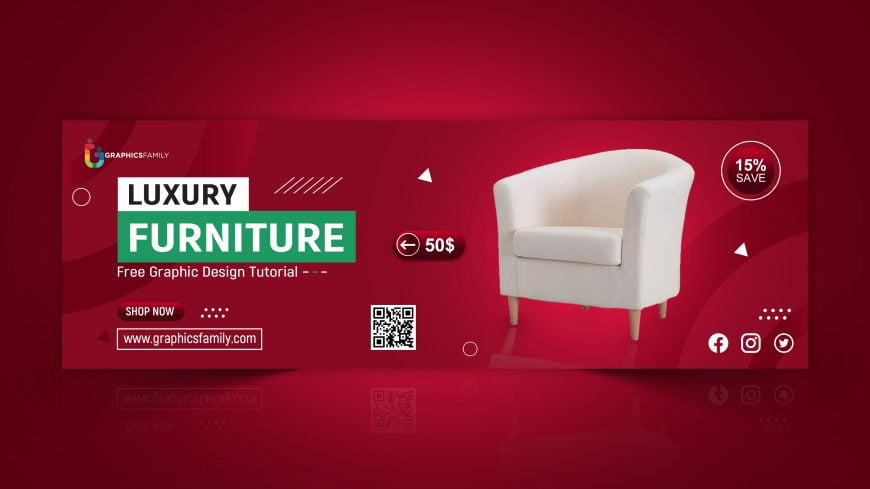 Editable Furniture Store Advertising Banner Design Template