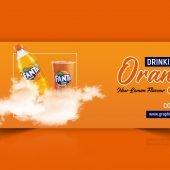 Editable Juice Advertising Banner