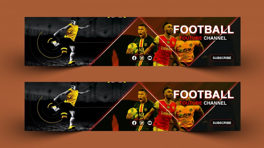 Football Youtube Channel Cover Design