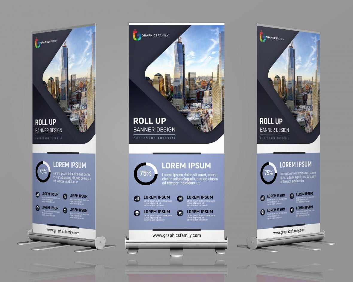 Free Editable Company Roll-up Banner Design