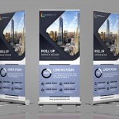 Free Editable Company Roll-up Banner Design