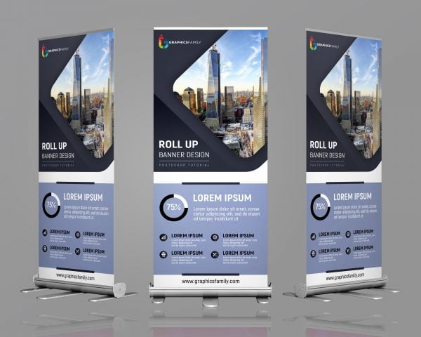 Free Editable Company Roll-up Banner Design – GraphicsFamily