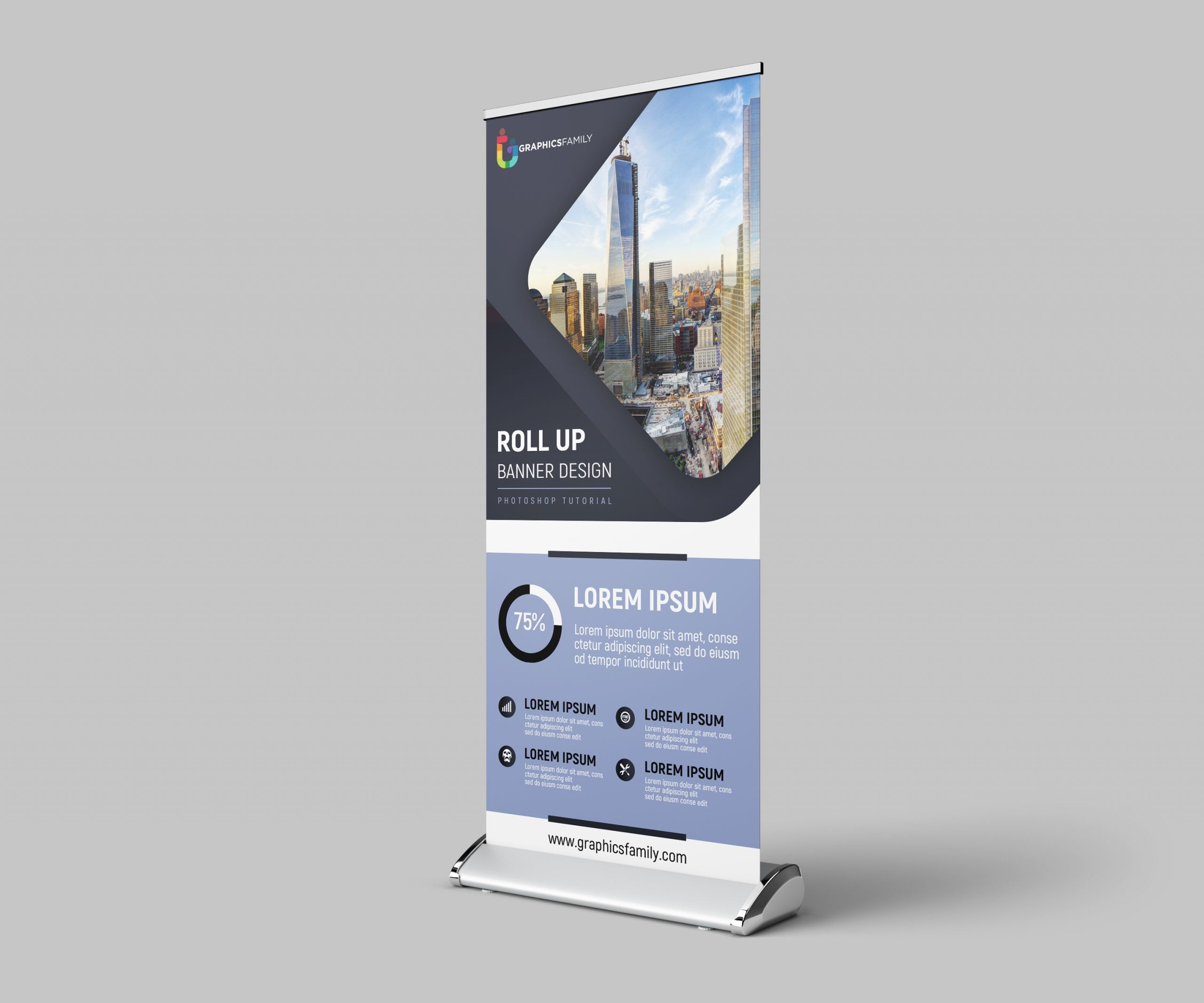 Free Editable Company Roll-up Banner Design