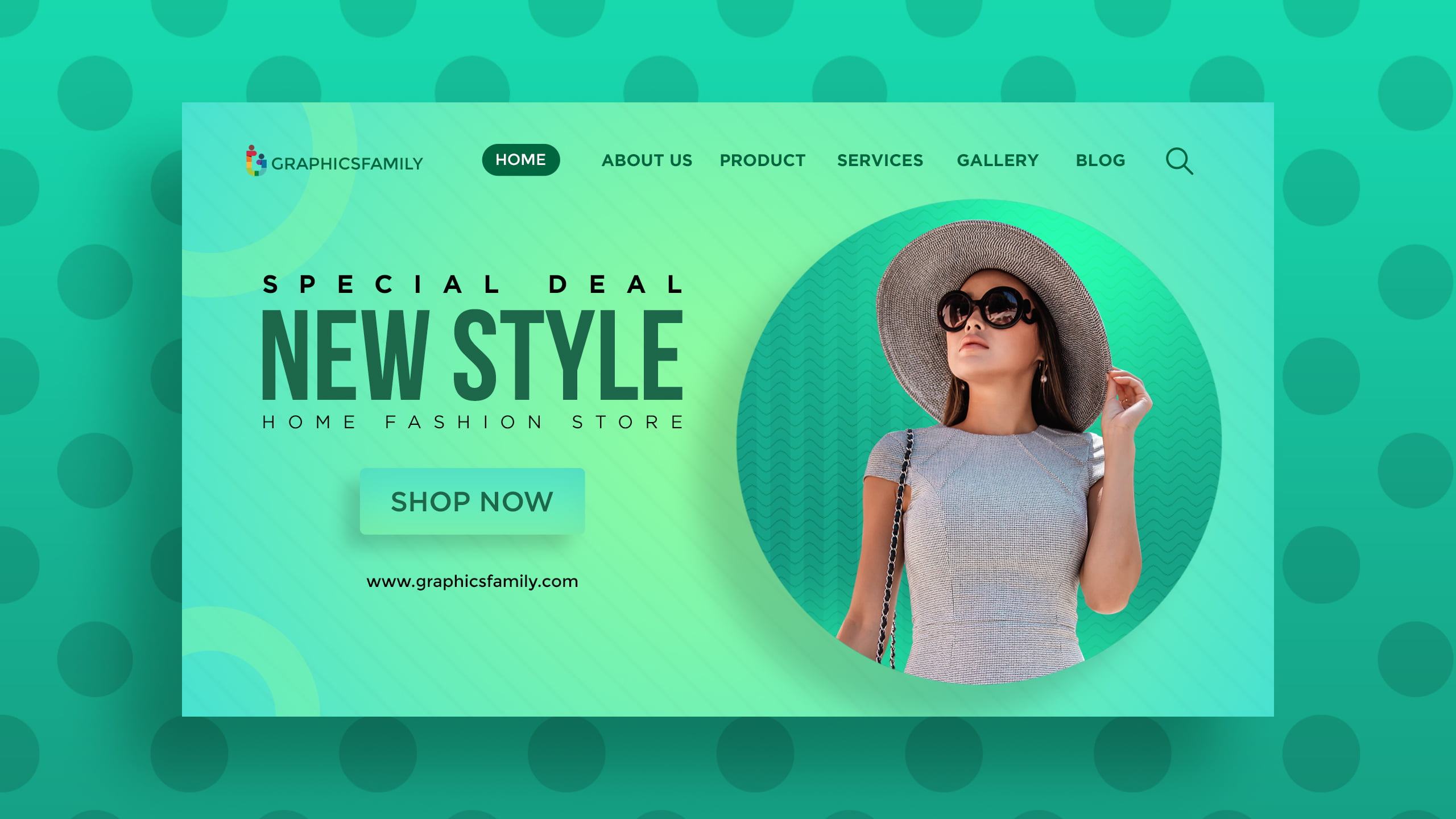 Free Fashion Website UI Design Template GraphicsFamily