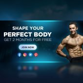 Free Fitness Advertising Banner Design Template