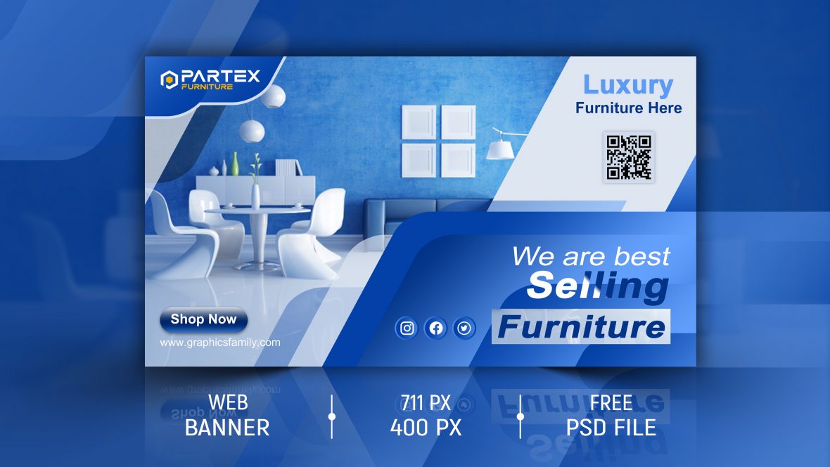 Free Furniture Web Banner Design – GraphicsFamily