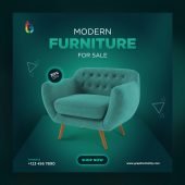 Free Modern Furniture Social Media Post Design Template