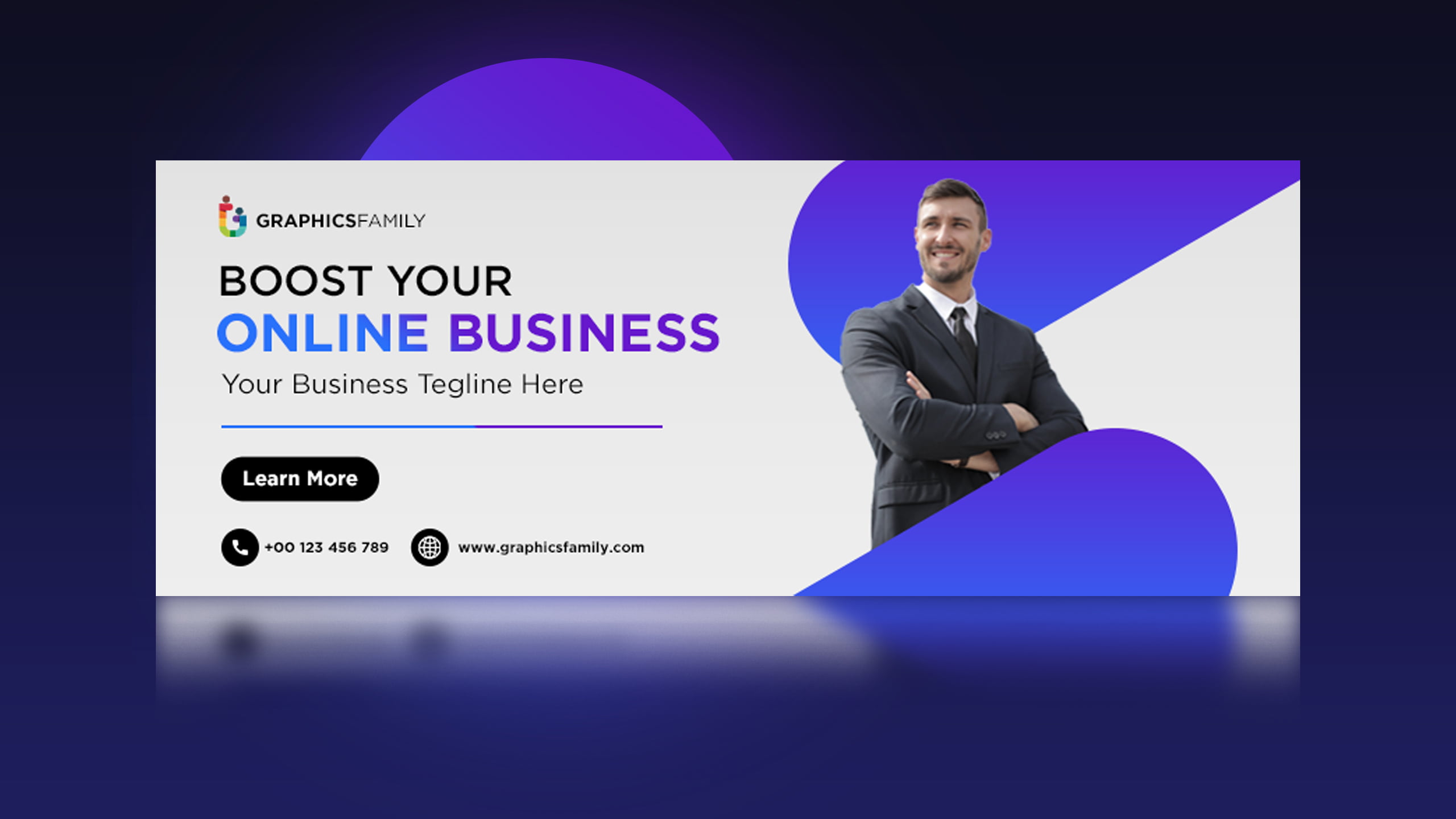 Free Professional Business Facebook Cover Template GraphicsFamily