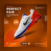 Free Sports Running Shoes Banner Design