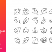 Leaf and Grass Icon Set