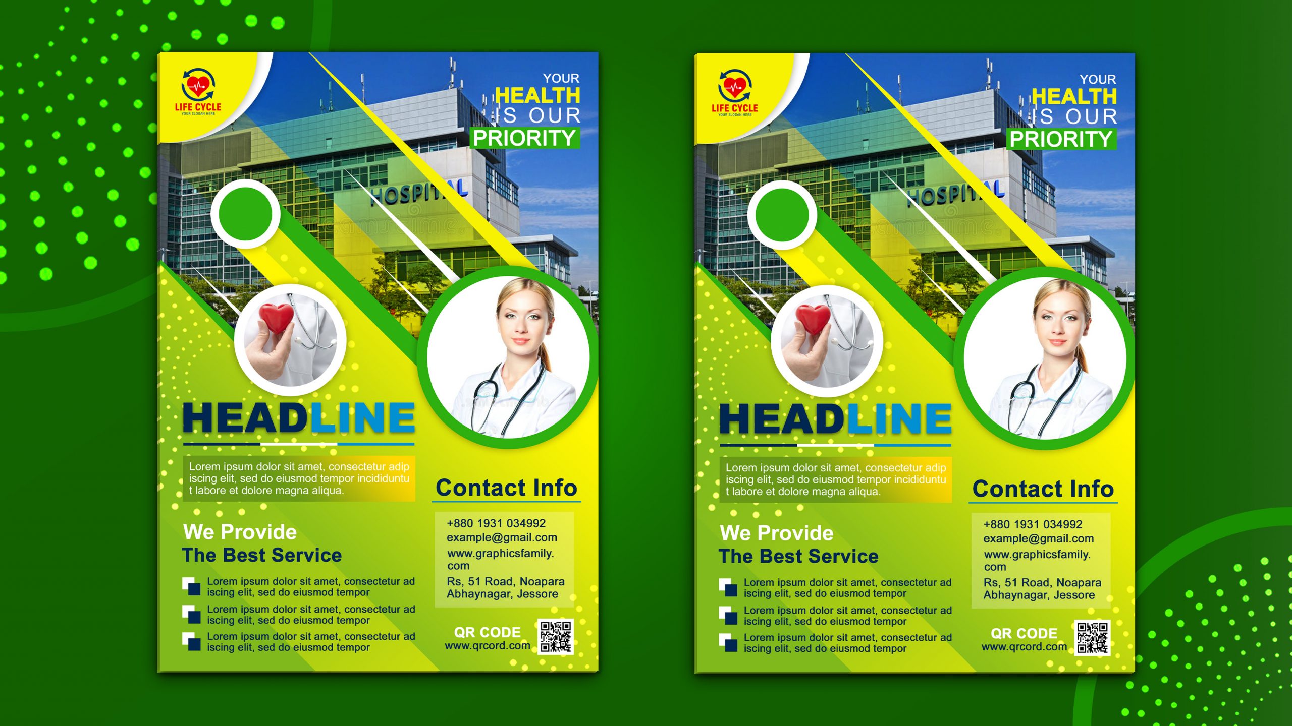 Medical A4 Flyer Design Free Download .PSD
