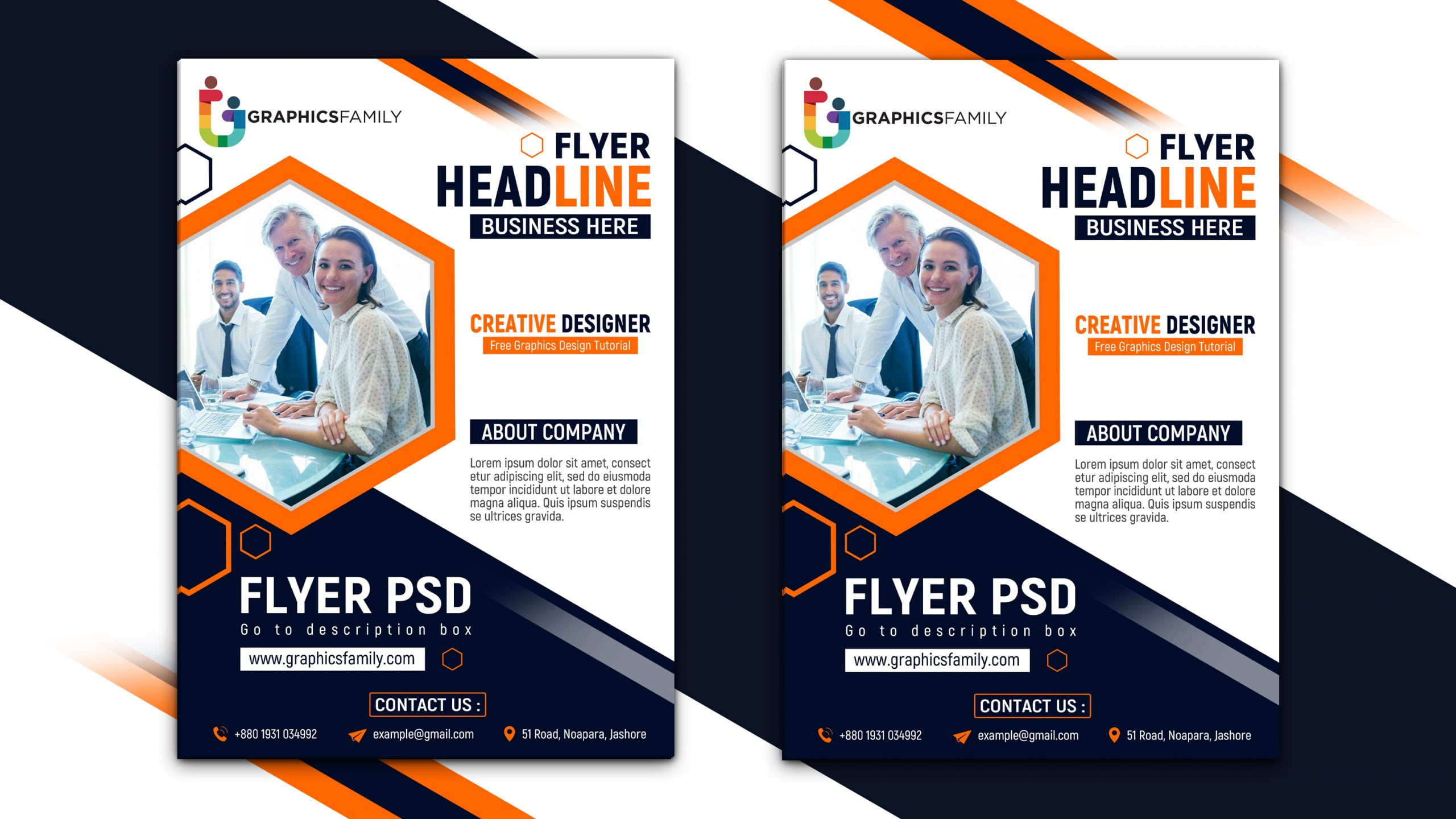 Modern Company Flyer Template GraphicsFamily