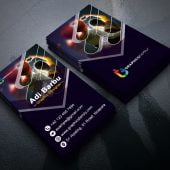 Modern Vertical Visiting Card Design