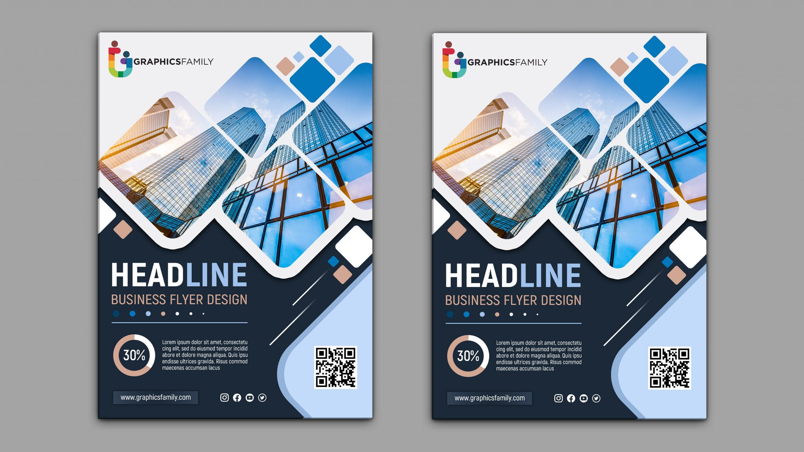 Official Business Flyer Design Free PSD – GraphicsFamily For Create A Free Flyer Template