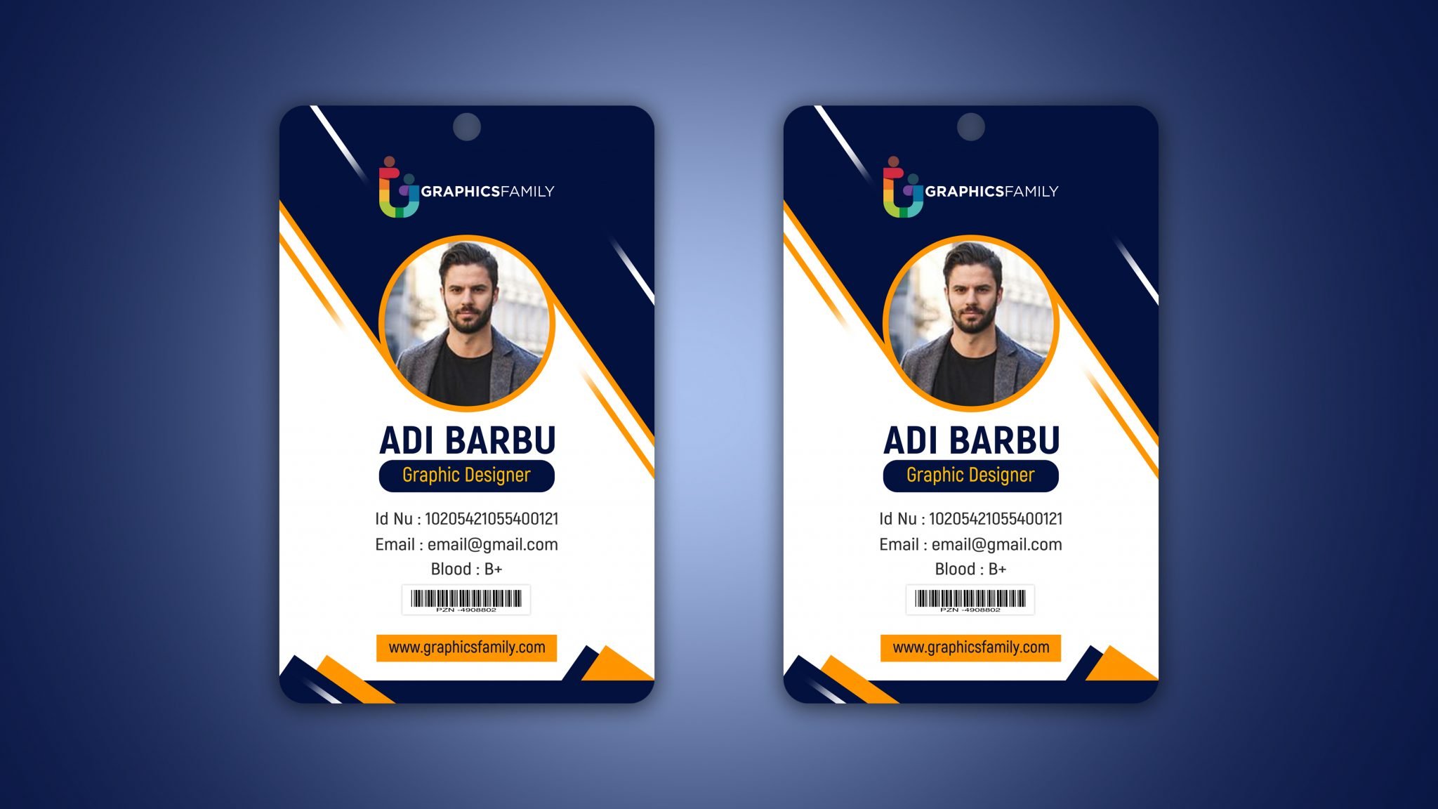 Employee Id Card Free Customizable Professional ID Card Templates 