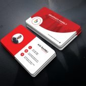 Red visiting card design