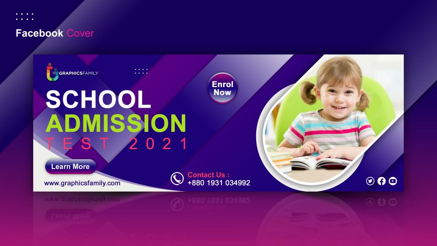 School and Education Facebook Cover Template
