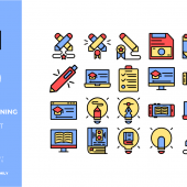 Video Learning Filled Icons
