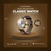 Watch Sale Social Media Advertising Post Design