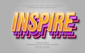 3D Three Layer Text Effect – GraphicsFamily
