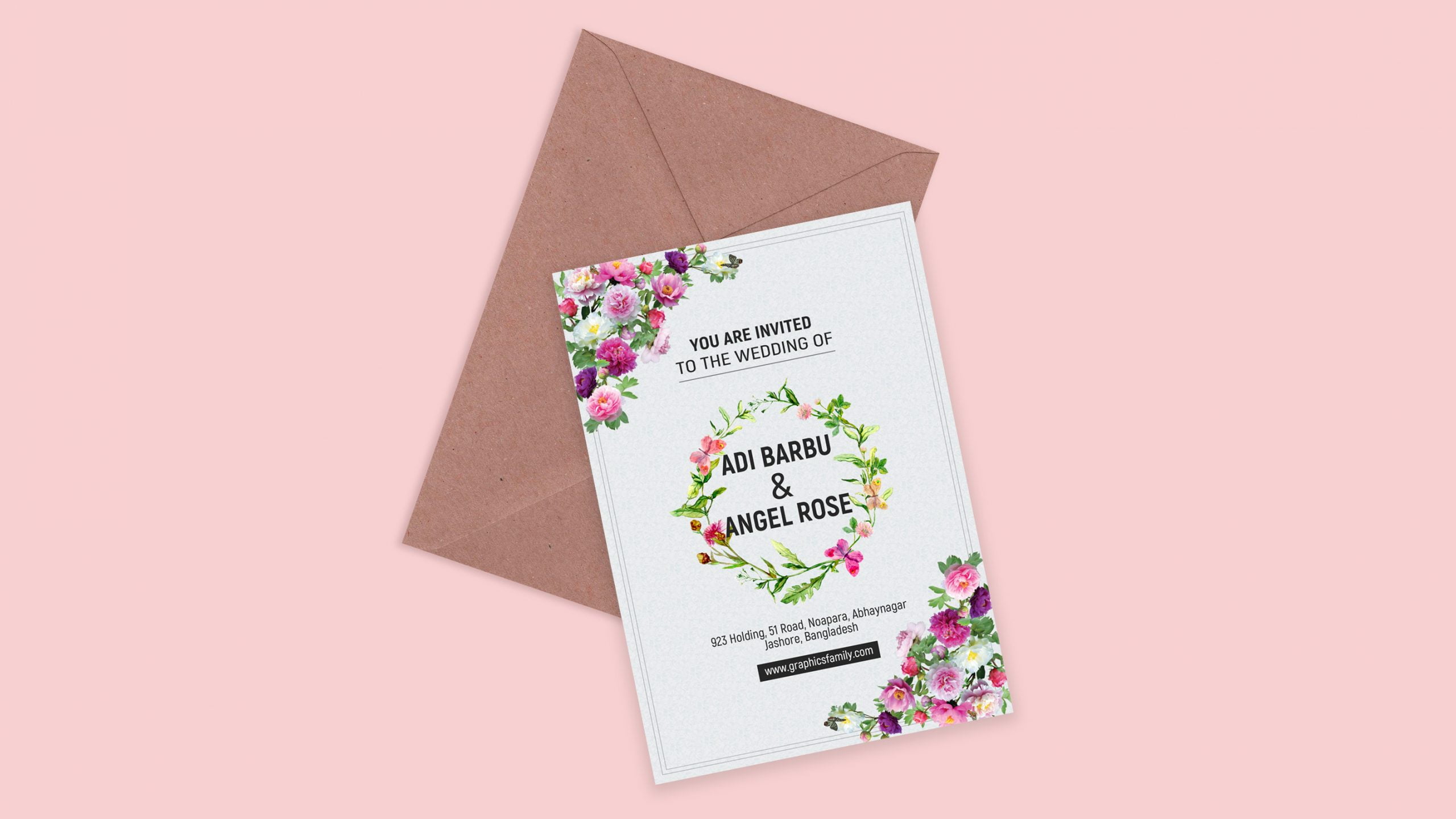 Free Simple Wedding Card Design