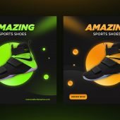 Free Sport Shoes Banner Template