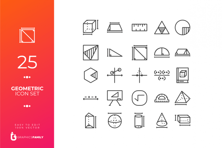 Geometric Line Icons Pack