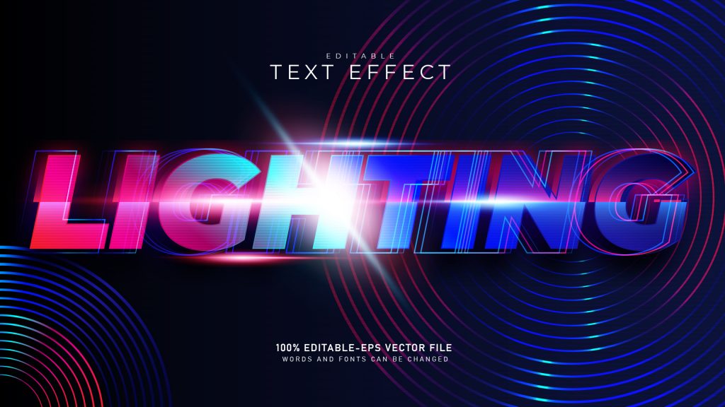 Glowing Text Effect GraphicsFamily