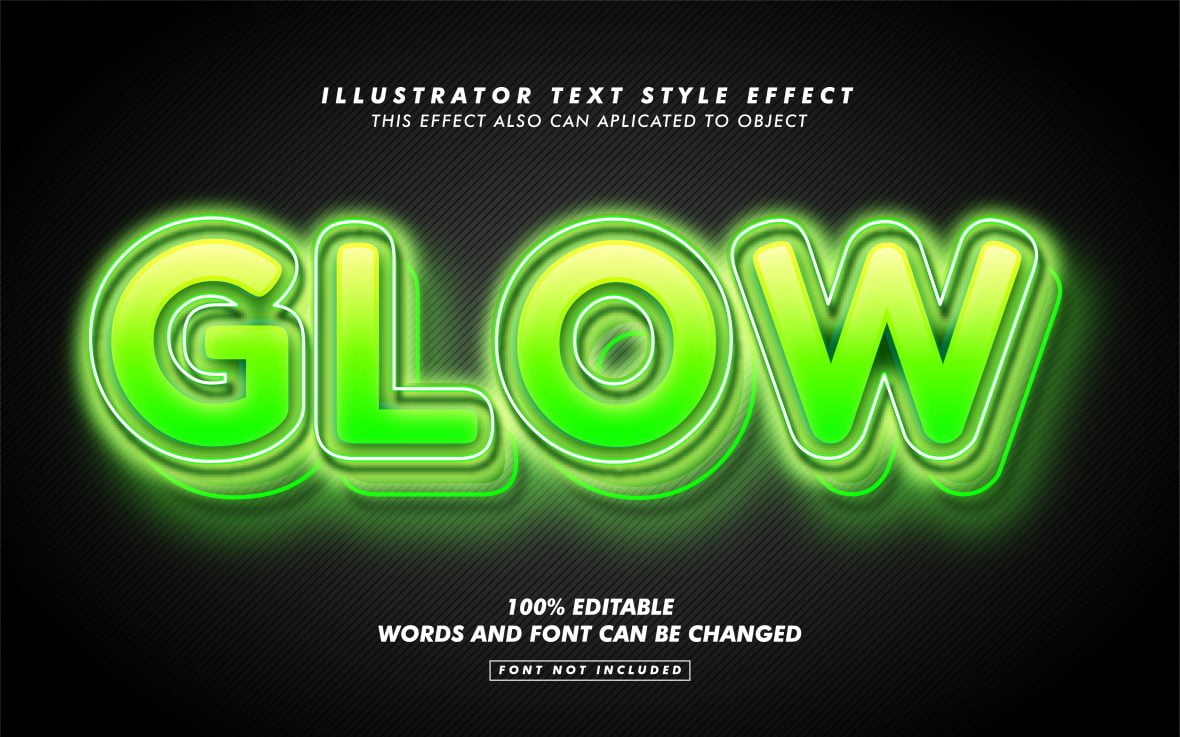Green Glow Text Effect