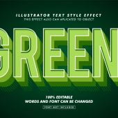 Green Retro Text Effect