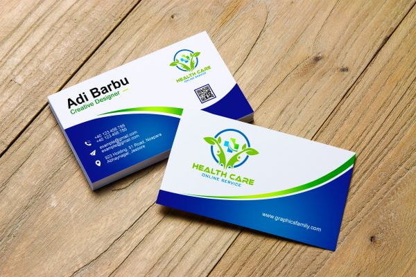 Healthcare Professional Business Card Design Download 600x400 
