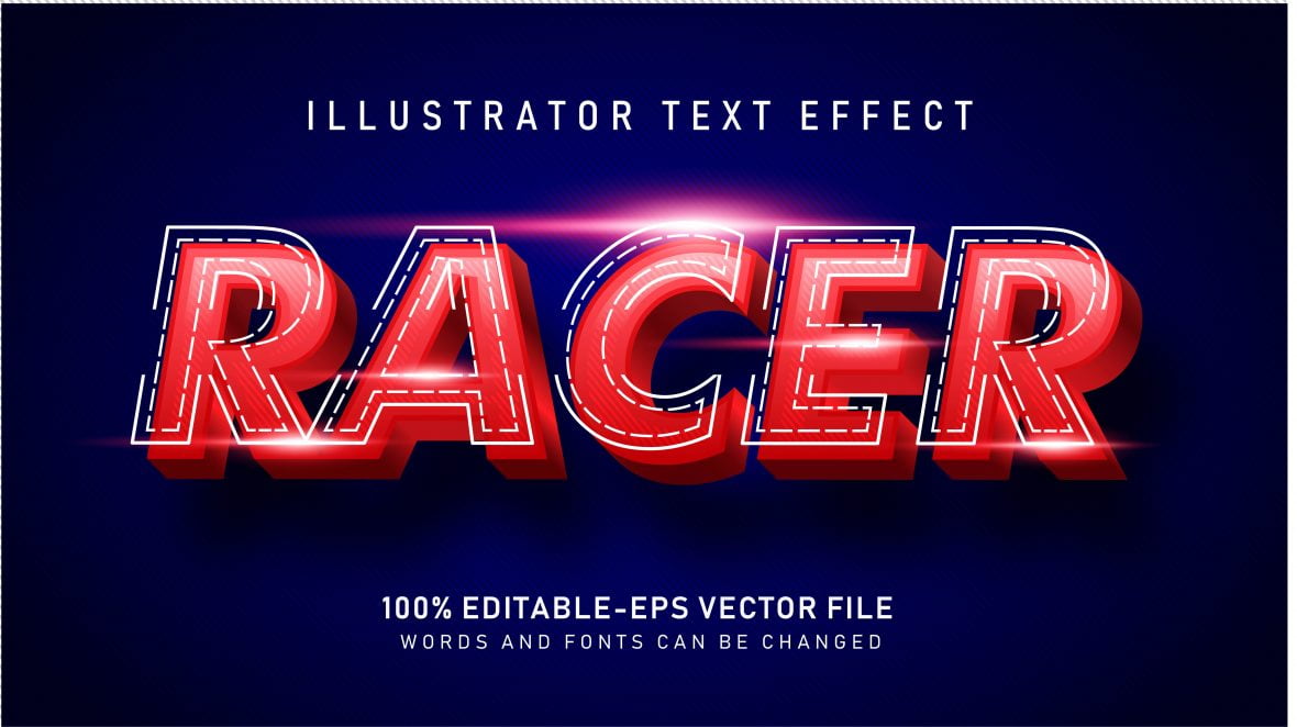 Modern Racing Text Effect