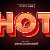 Retro Hot Orange Text Effect