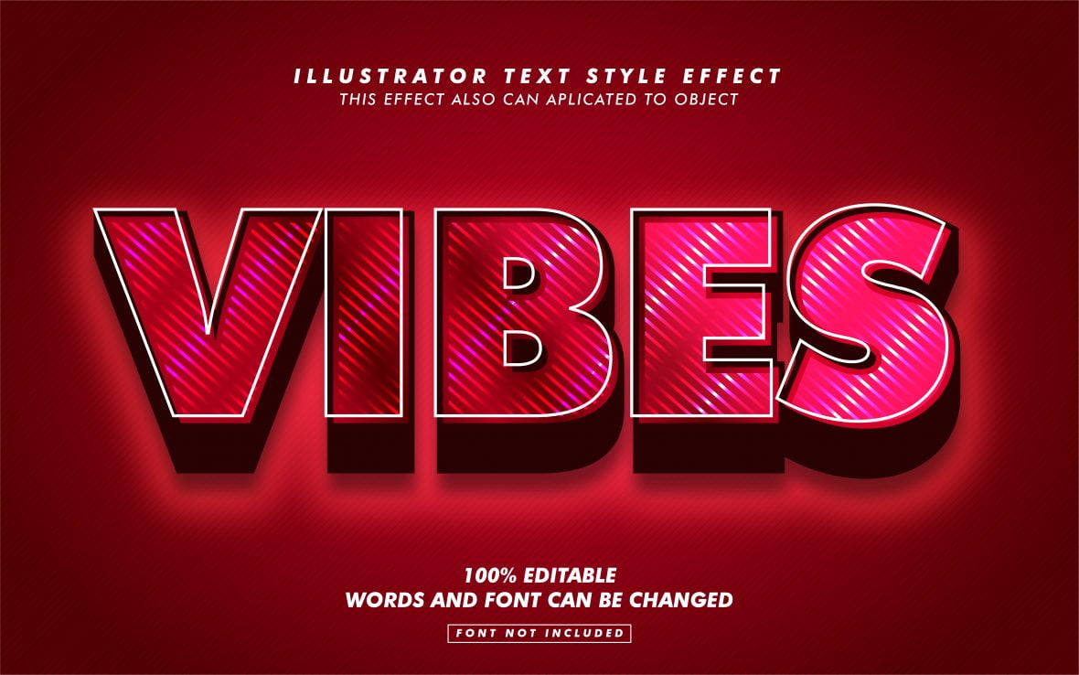 Red Vibes Text Effect