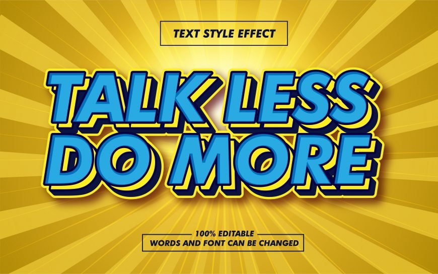 Retro Layered Blue Text Effect