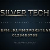 Shiny Silver Text Effect