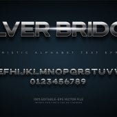 Silver Gradient Text Effect