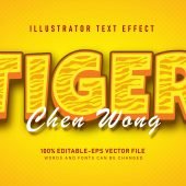 Yellow Tiger Skin Text Effect