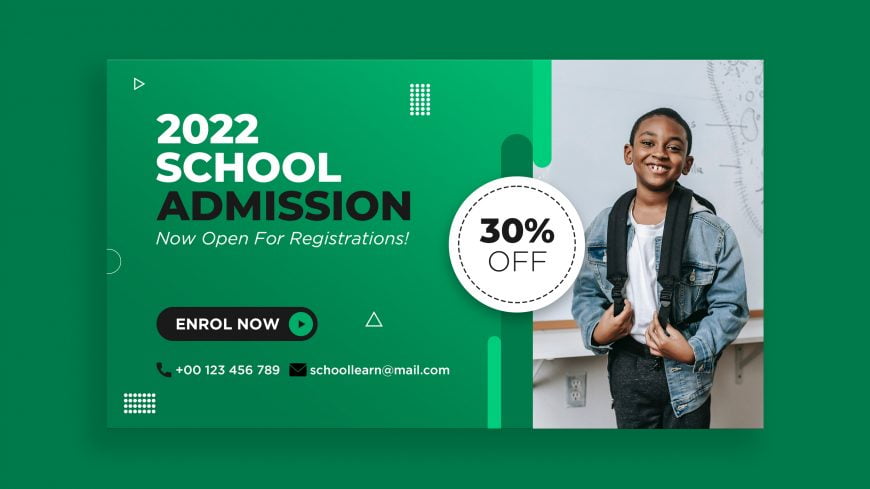 Educational School Admission Banner Template