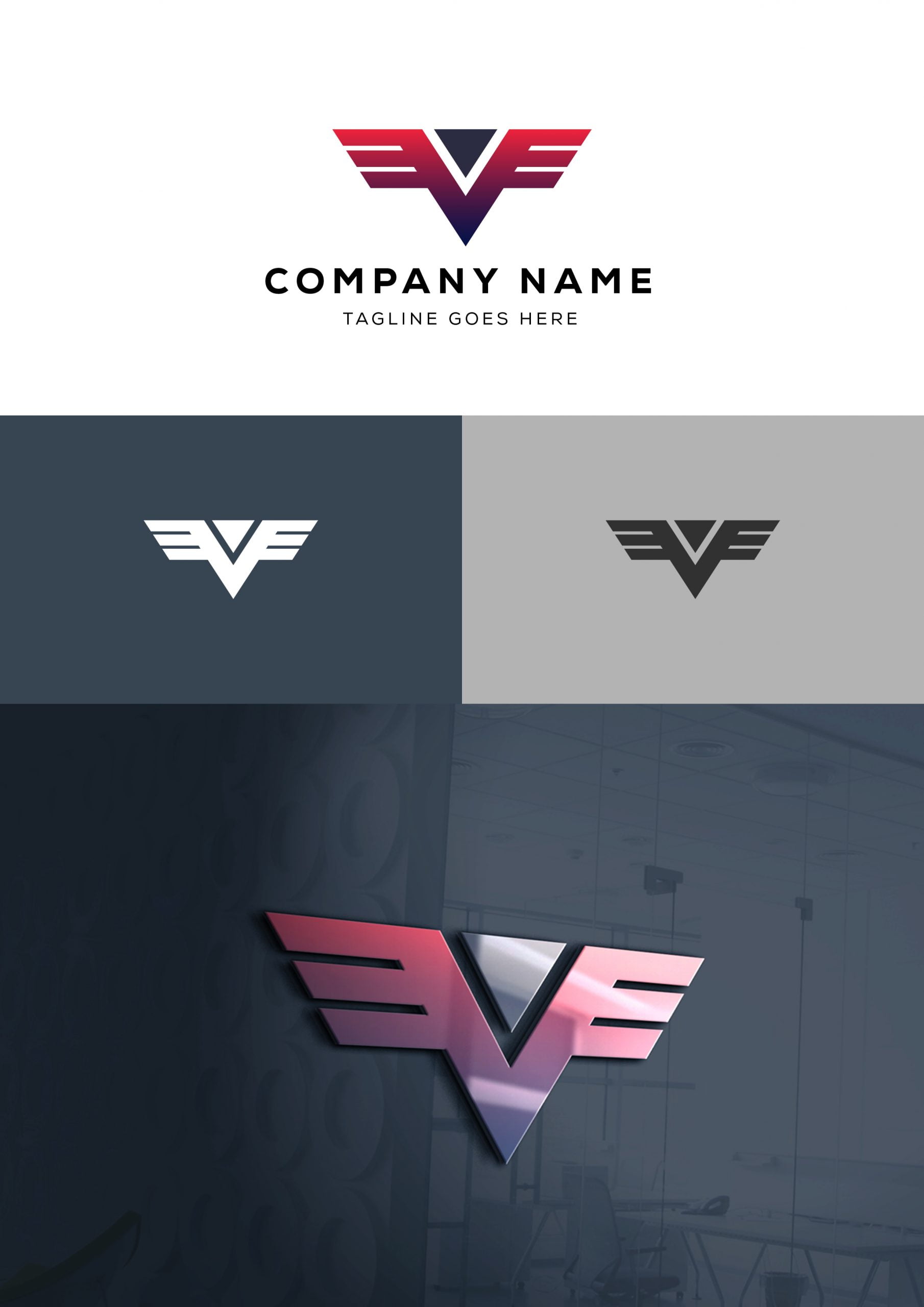 Free Professional Company Logo Design Template GraphicsFamily