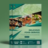 Free Restaurant Brochure Photoshop Mockup