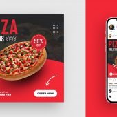 Pizza Banner Template for Social Media