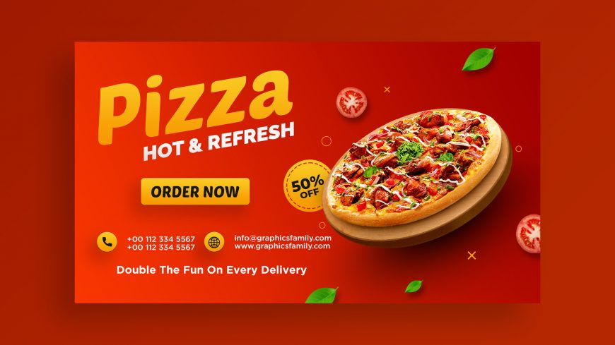 Pizza Restaurant Social Media Banner