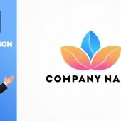 3 Leaves Logo Design Vector