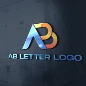 AB Logo Design Vector