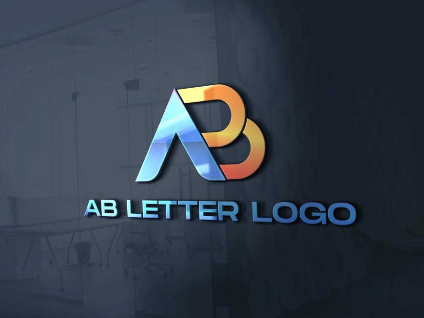AB Logo Design Vector