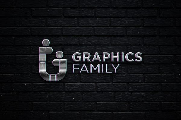 Black Wall Metallic Logo – GraphicsFamily