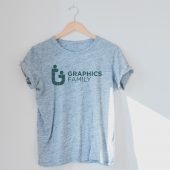 Haze Gray T-Shirt Logo Mockup